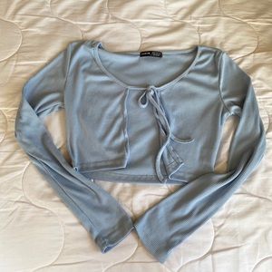 SHEIN light blue tie longsleeve ✨